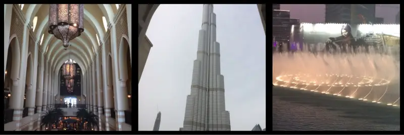 Souk Al Bahar, Burj Khalifa, Dubai Fountain Downtown Dubai