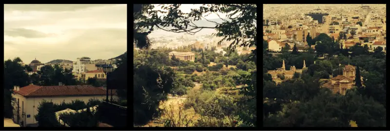 Views from the Acropolis hilltop 