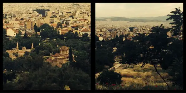 Overlooking the city of Athens