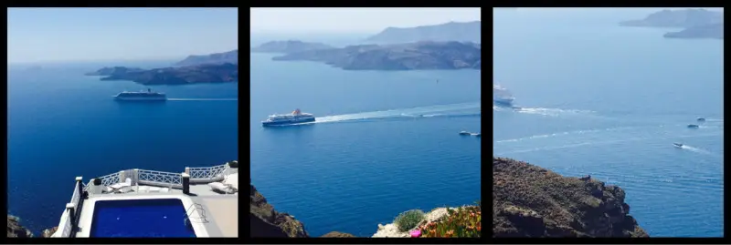 Views from the Ca;dera Thira Santorini Greece