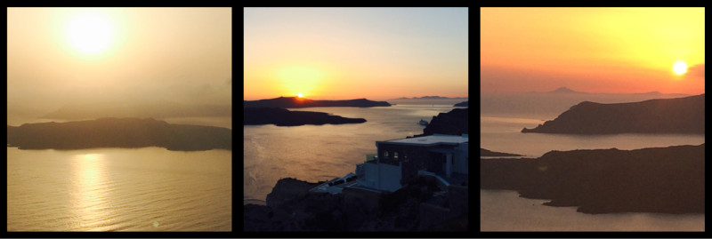 Sunsets from Santorini