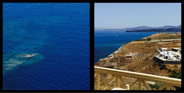 View from the Taverna Akrotiri Santorini Greece