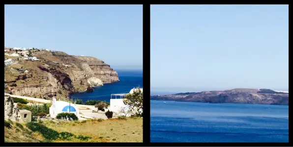 Caldera Road leading to Akrotiri Santorini Greece