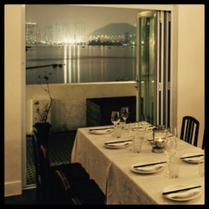 Table with a view. Yin Yang Private Kitchen. Hong Kong 