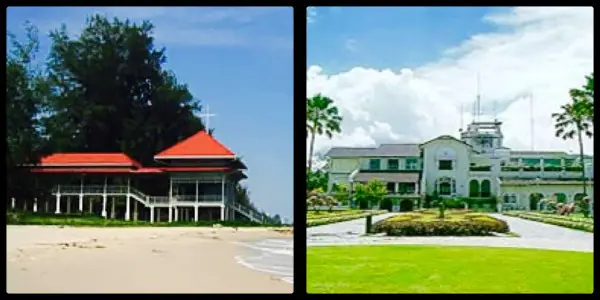 The first Summer Palace & Klaikangwon - the current Summer Palace. Hua Hin Thailand