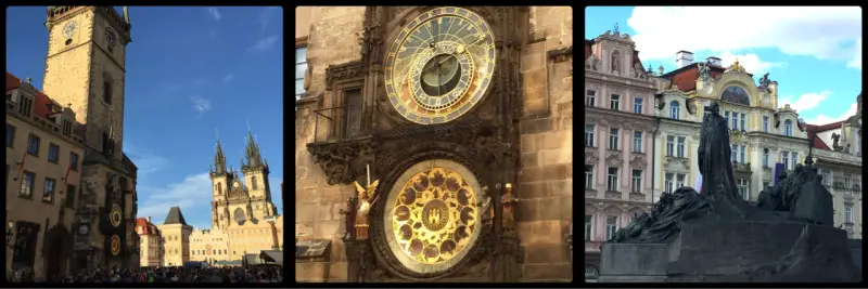 Old Town Square. Town Hall. Astronomical Clock. Prague. Czech Republic.