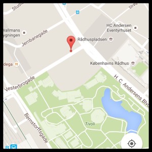 Location of Vesterbro Bryghus. Copenhagen. Denmark.