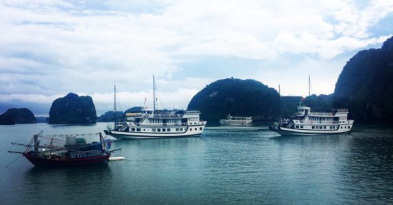 Indochina Junk. Bai Tu Long Bay. Vietnam.